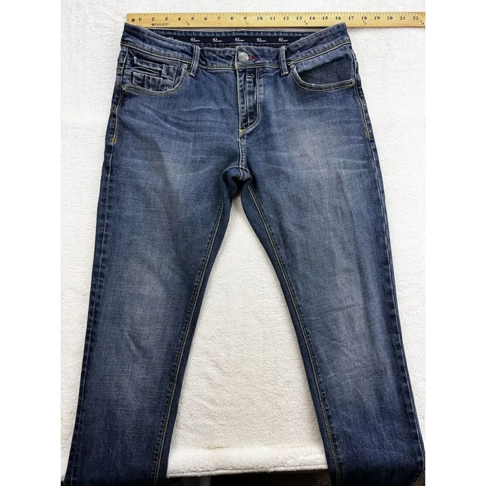 Negho Italian Jeans 36 Straight Leg Mid Rise‎ Actual (33Wx31L) Blue Denim